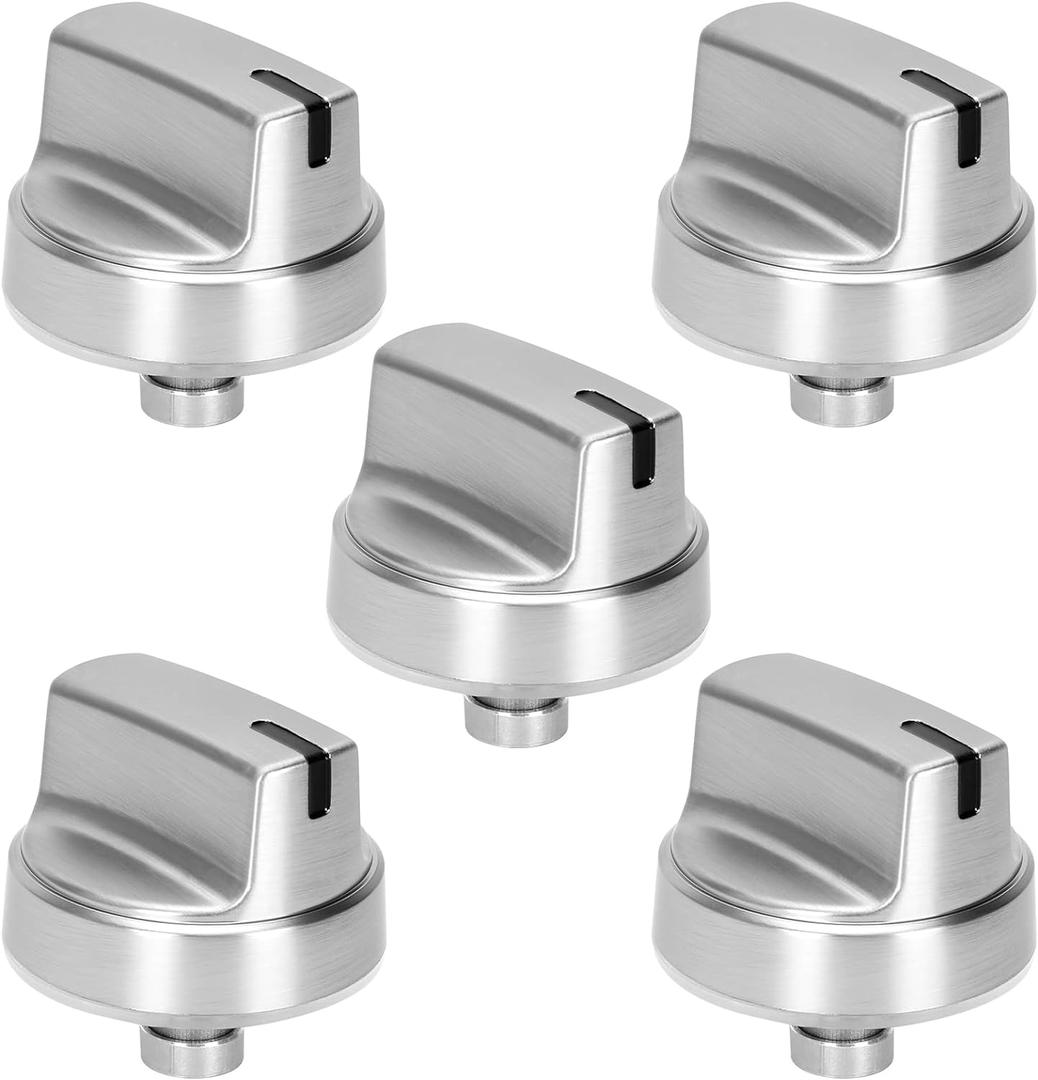 WB03X29354 Stove Knob (5PCS), WB03X29354 for GE Stove Knobs Replacement 4585908 AP6327766 PS12296156, for GE WB03X29354 Burner Knob, Fits Models PGP7030SL1SS PGP7036SL1SS PGP9036SL1SS