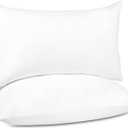 puredown Lumbar Pillow Inserts 12 x 20 (Pack of 2, White), Filled with Feather and Down, Decorative Pillows for Couch, Home Decor