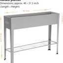 Metal Raised Garden Bed,Raised Planter Box with Legs,Herbs and Vegetables Planter Suitable for Outdoor Patio Deck and Porch (Gray)