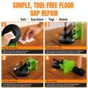 Floor Gap Fix Tool Kit with Suction Cup & Rubber Mallet, Floating Floor Repair Tool for Laminate, LVP & Engineered Wood, Includes Silicone Pad for Textured Surfaces