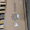 Zinus Full Maya Upholstered Bed Frame with Asymmetric Headboard, Durable Wooden Slats, Sturdy Framework, Noise Free Sleep, No Box Spring Needed, Easy Assembly, Eco Friendly Packaging, Dark Grey