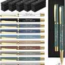 PerKoop Thank You Gifts Inspirational Ballpoint Pen with Box Employee Appreciation Gift Pen Bulk for Nurse Teacher Coworker Office Staff Graduation End of Year(Modern Colors,Thank You)
