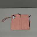 Defencase for iPhone 17 Magnetic Wallet Case Compatible with Magsafe with RFID Blocking Zipper Pocket & Card Holder for Women Men PU Leather Strap Detachable Case for iPhone 17 (6.3 inch), Rose Pink