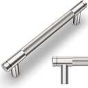 Amerdeco 10 Pack Brushed Satin Nickel Knurled Cabinet Pulls 5 Inch Center to Center Kitchen Cabinet Handles for Drawer Dresser, Cupboard and Wardrobe ZH0031 - Amazon.com