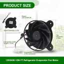 Replace New Upgraded 12035GE-12M-YT Refrigerator Cooling Fan Motor, Fit for Samsung Haier Midea Meiling Refrigerator, 3-Wire Variable Frequency Refrigerator Evaporator Fan, DC 12V 0.26A 100x100mm