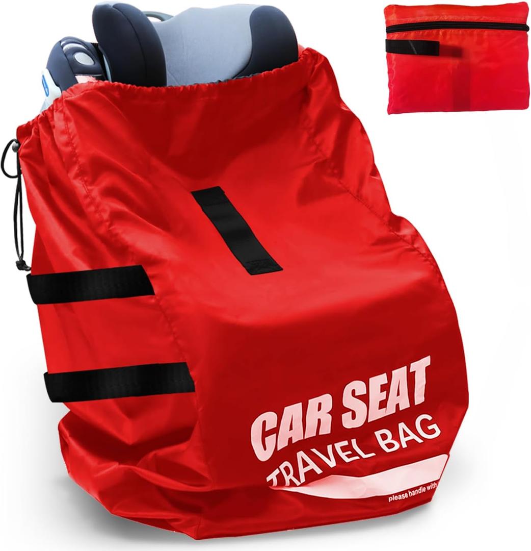 Car Seat Travel Bag for Airplane, Large Car Seat Bags for Air Travel, Carseat Storage Bag for Car Seat Airport, Carseat Cover Travel - Baby Travel Essentials for Flying