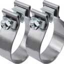 ROADFORMER 2 inch Exhaust Clamp Narrow Band Stainless Steel for Exhaust Pipe, Muffler and Exhaust System Repair (2 Pack)