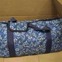 Jongyance American Mahjong Set with Blue Carrying Bag, 166 White Tiles, 4 All-in-One Rack/Pushers, Mahjong Tiles Set (Ma Jong, Mah-Jongg, Majiang), 5.1 x 21.2 x 10.6 inches