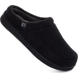 RockDove Mens Ribco Corduroy Slip-On House Slipper with Memory Foam and Indoor Outdoor Sole 13-14