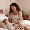 NCVI Wearable Breast Pump, in-Bra Hands-Free Electric Pump with Hospital-Grade -300mmHg Suction, Portable & Rechargeable, 4 Modes 9 Levels for Home, Work & On-the-Go