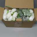 ASTRYAS 8 Packs Peonies Artificial Flowers, White Artificial Peonies, Silk Peonies Flowers Fake Peonies Artificial Flowers Peonies Bouquet for Centerpiece Table Wedding Party Home Decor 8pcs White, 8PCS