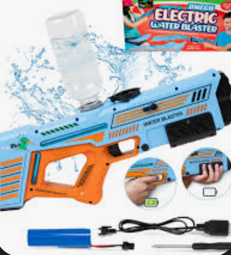 Omega Electric Water Blaster for Kids Adults Water Gun with up to 32 Ft Long Range, Cool Summer Outdoor Beach Swimming Pool Party Toys