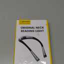 Glocusent Book Light, 3-Color & 6-Brightness Reading Light, Bendable Neck Light, 80-hr Lasting Rechargeable Book Light, Perfect Reading Lights for Books in Bed, Knitting, Repairing, Book Lovers Gifts (Standard-Medium, Gray)