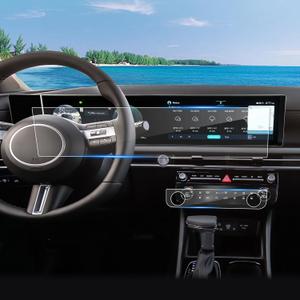(4Pack) 2025 2026 Tucson Screen Protector for Hyundai Tucson (SEL/SEL Convenience/XRT/Limited/Blue/N Line) Dual 12.3-inch&Air Conditioner, 2025 Tucson Hybrid Accessories High Clarity 12.3"&AC