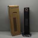 Patio Heater And Fan Combo for Indoor Use with 3 Heat Levels,1500W Tower Portable Electric Space Outdoor with Remote,Infrared Heater, 15H Timer, Oscillation, Quiet, for Garage, Room, Office BLACK (Inky)