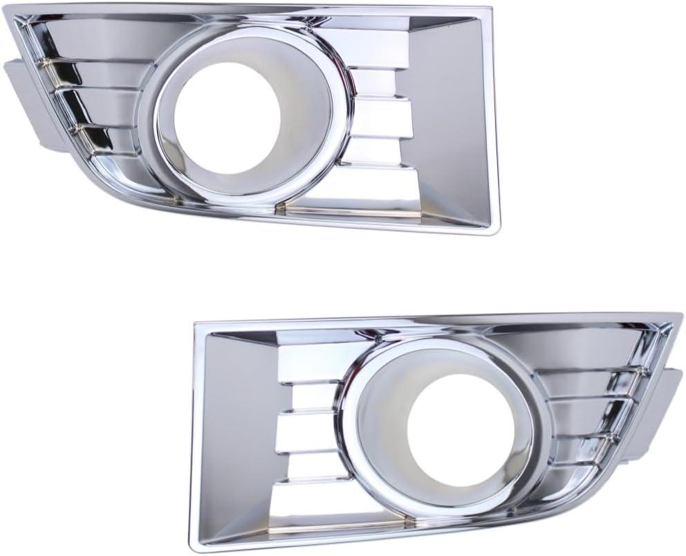 Pair Chrome Fog Light Bezel Cover Trims for Ford Edge 2007-2010 Left Driver and Right Passenger Side