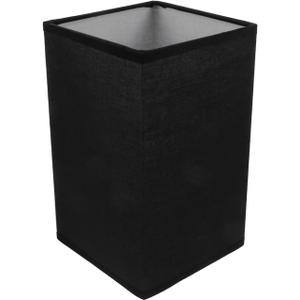 Square Lampshade, 20X12X12CM Fabric Lamp Shade, Black Fine Linen Replacement Lamp Shade for Table Lamp Floor Lamp (E27)
