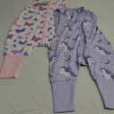 Yoofoss Toddler Sleep Sack With Feet 24-36 Months 100% Organic Cotton Baby Sleep Sack with Legs Toddler Wearable Blanket with 2-Way Zipper (Purple Unicorn& Pink Butterfly)