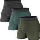 Pair of Thieves Men Every Day Kit Long Boxer Briefs | Underwear for Men | Soft, Tagless, Cotton Blend | Moisture Wicking (Black, M)