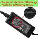 42V 2A DC Male Power Adapter for 36V Electric Bike Lithium Battery Charger,Escooter Ebike Battery Charger Connector Diameter 5.5mmx2.1mm/2.5mm