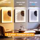 Art Light for Wall Picture, 6000mAh Rechargeable Wireless Wall Sconce,Battery Operated Remote Dimmable Lighting for Hallway Sconce(24 in, Antique Gold)