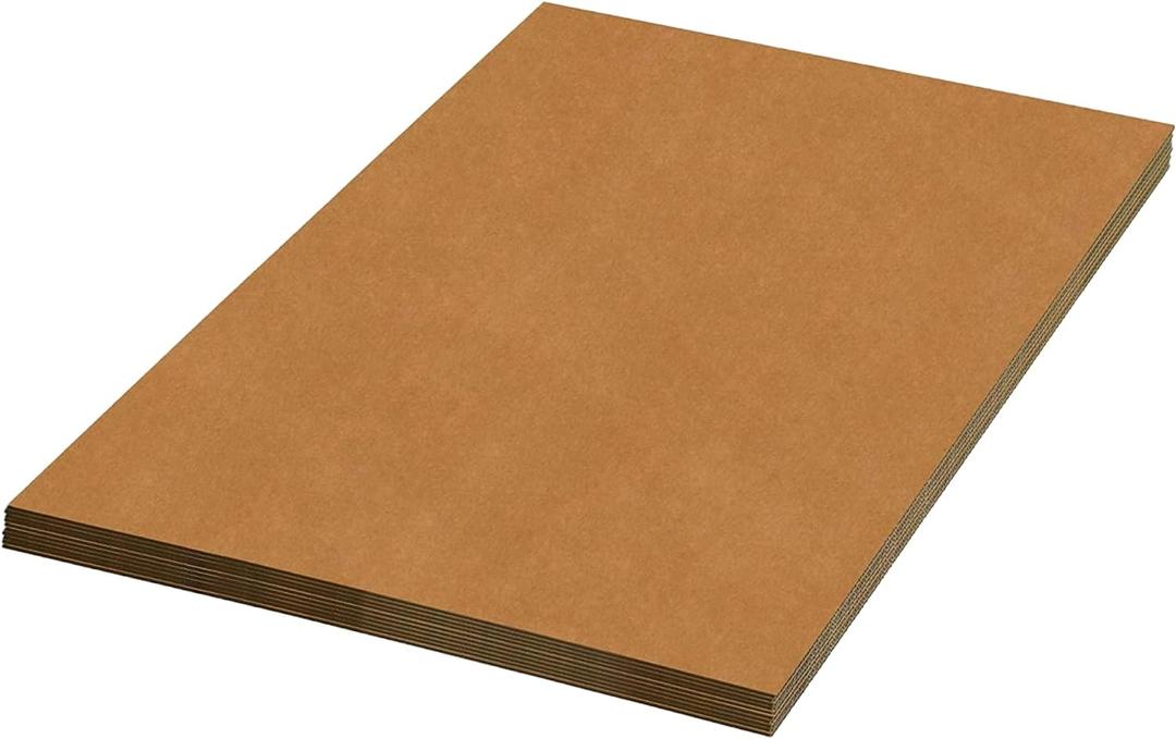 BOX USA 30" x 48" 5-Pack - Large Card Board Sheets for Packaging, Layer Separation, Shipping, Mailing, Packing, and Protecting Products from Forklift Damage