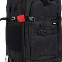 T&YFOTOP Trolley case camera bag Camera Backpack Waterproof Camera Bag Anti Theft Nylon Camera Case Fits for 15Laptop Travel Day-pack for Unisex Photograph bag Can be pulled back (X-Large, Black)