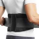 BraceUP Back Brace for Men and Women Lower Back - Breathable Waist Lumbar Support Belt for Sciatica, Herniated Disc, Scoliosis Back Pain Relief, with Dual Adjustable Straps (L/XL 35-43 In)