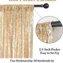 ShinyBeauty PHOTOBOOTH Backdrop - 4FTx7FT - Light Gold Sequin Fabric, Wedding & Rust Backdrop, Photography Curtains
