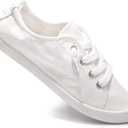 Women's Slip On Canvas Sneaker Low Top Casual Walking Shoes Classic Comfort Flat Fashion Sneakers