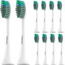 10 Pack Toothbrush Replacement Heads Compatible with TAO Clean Sonic Toothbrush Adults, Tooth Brush Head Toothbrush Heads Refill, Medium Bristles, Whitening