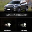 Headlights Compatible with Jeep Cherokee 2014-2018 Halogen Headlamp Assembly w/Bulb Replace 68102847AE CH2502249 Left Driver Side