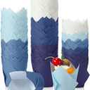 Havawish 500 pcs Tulip Cupcake Liners, Party CupCake Baking Liners Greaseproof Wrappers Muffin Liner Holders for Wedding Birthday Baby Shower Holiday Party Baking Cups (Gradient Blue,Standard Size)