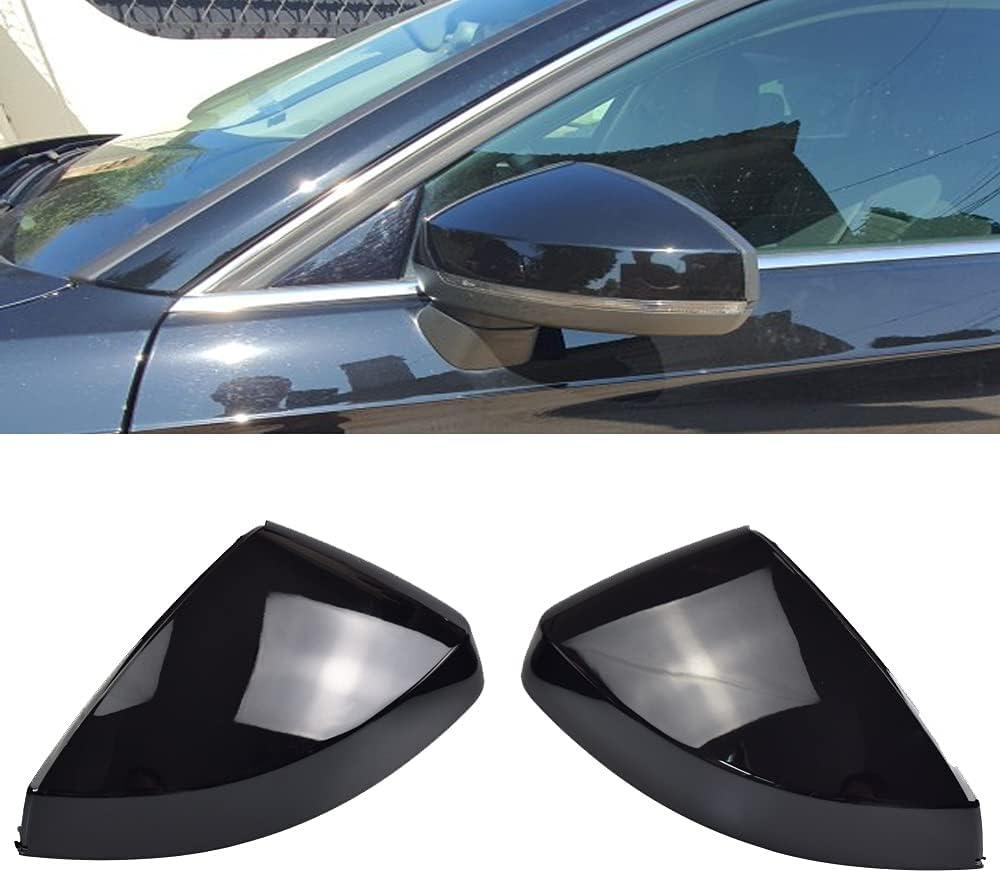 1 Pair Black Rearview Mirror Cover Carbon Fiber Side Mirror Covers Caps for Audi A3 S3 8V RS3 2013 2014 2015 2016 2017 2018 2019 (Glossy Black)
