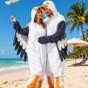 vavalad Adult Onesie Costume Halloween Christmas Cosplay Funny Costume Women Men (White, L)