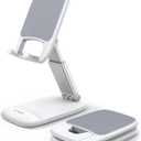 Lamicall for Mother Mom, White Phone Stand, Birthday Gifts for Father Teens Girls Boys Desk Accessories for iPhone Holder