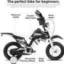 KEANO Motocross Style Kids Bike for Boys Girls Ages 3-7 Years, 12 Inch with Training Wheels