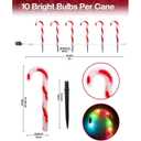 FREECUBE 6 Pack Smart Candy Cane Pathway Lights with App Remote Control Music Sync Color Changing Candy Cane Lights Plug in Dimmable Multicolor Light Up Candy Canes for Walkway