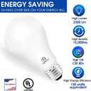 E ENERGETIC LIGHTING A21 LED Bulb 150 Watt Equivalent, Super Bright Light Bulb, Warm White 3000K, Non-Dimmable, 2300lm, Brightest LED Bulbs, UL Listed, 2 Pack