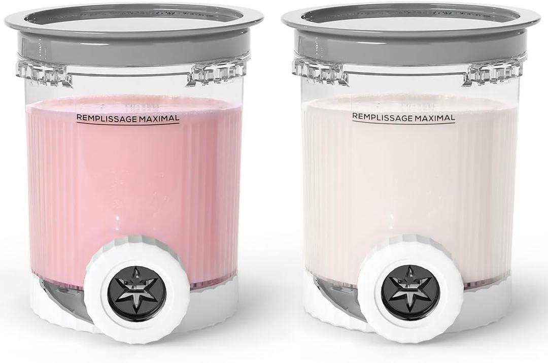 Containers Compatible with Ninja Swirl: 2-Pack Creami Pint and Lid - Accessories for Ninja NC700 & NC701 Ice Cream and Soft Serve Makers - BPA Free Food Grade Dishwasher Safe
