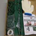 MAXPACE 249pcs Garden Stakes Kit: Includes 80 Sets of Fiberglass Plant Sticks Supports & Accessories for DIY 4ft, 5ft, 6ft, 7ft Stakes for Tomato, Vegetables, Indoor & Outdoor Gardening Supplies