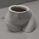 FROZZUR Mini Female Body Shaped Resin Planter, 5 in Diameter, with Drainage Holes, for Indoor or Outdoor Plants (Small, White)