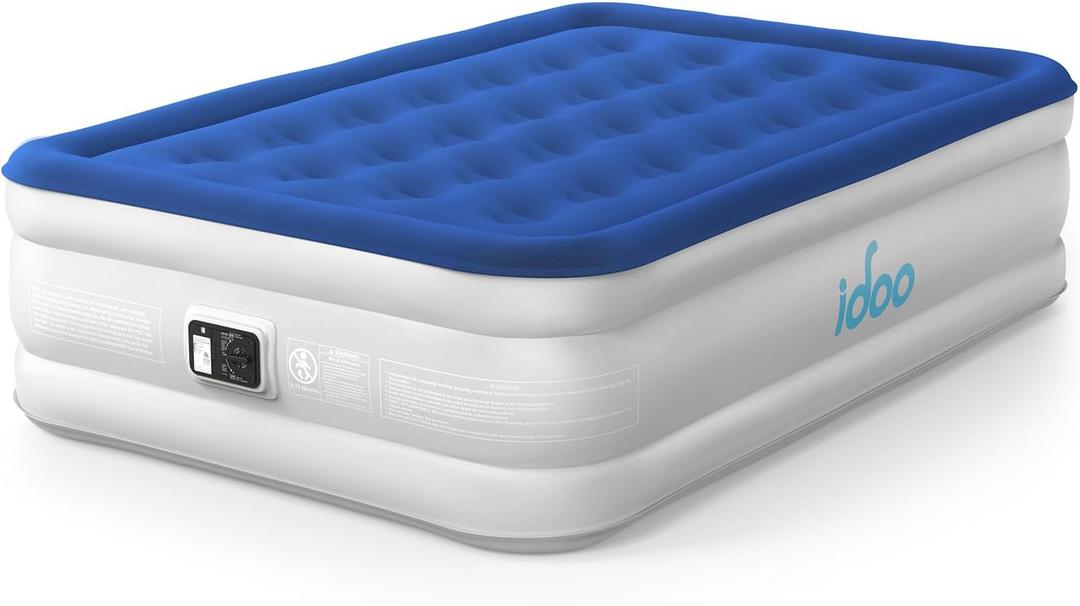 iDOO Air Mattress Full with Built in Pump, Inflatable Blow up Mattress Full for Home Camping and Guest