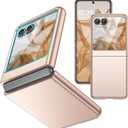 Ruky for Motorola Razr 2025/2024 Case [Not fit Ultra or Plus], Support Wireless Charging, with Built-in Screen Protector Slim Case, Hard Protection Phone Case for Moto Razr 2024, Gold