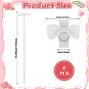 Hecila 6PCS Bow Holder Long Hair Bow Organizer Hair Accessories Organizer Hairs Clips Storage Wall Hanging Home Decor Headband Bows Storage Wall Hanging Display for Nursery Home Decors