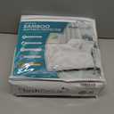 PlushDeluxe Premium Bamboo Mattress Protector  Queen Size, Waterproof, & Ultra Soft Breathable Noiseless Washable Bed Mattress Cover for Comfort & Protection - White