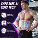 Electronic Muscle Stimulator with TENS & PMS, Ab Belt Stimulator Muscle Toner, Abdominal Fitness Trainer for Home