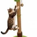 RPZ Cat Scratching Post, Sisal Scratcher with Toys for Indoor Cats | Protects furniture while satisfying natural scratching instincts. Durable sisal post with interactive toys for daily play.