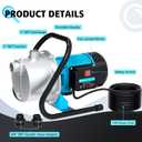 1.5HP Water Transfer Pump,1200GPH Shallow Jet Well Pump,Extended 13FT Power Cord Portable Sprinkler Booster Pump,Irrigation Lawn Fountain Pool Draining Self Priming Transfer Pumps