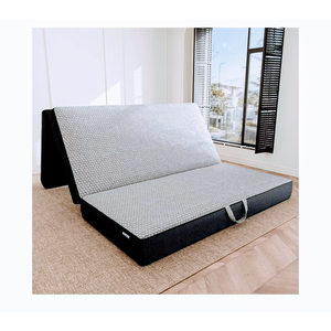 Memory Foam Trifold Mattress, Queen Portable Floor Bed 6 Inch, Foldable Mat with Washable Cover, Handle & Non-Slip Bottom, for RV, Travel, Camping, Yoga, 78"x58"x6", Grey